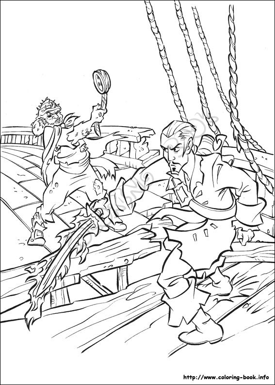 Pirates of the Caribbean coloring picture